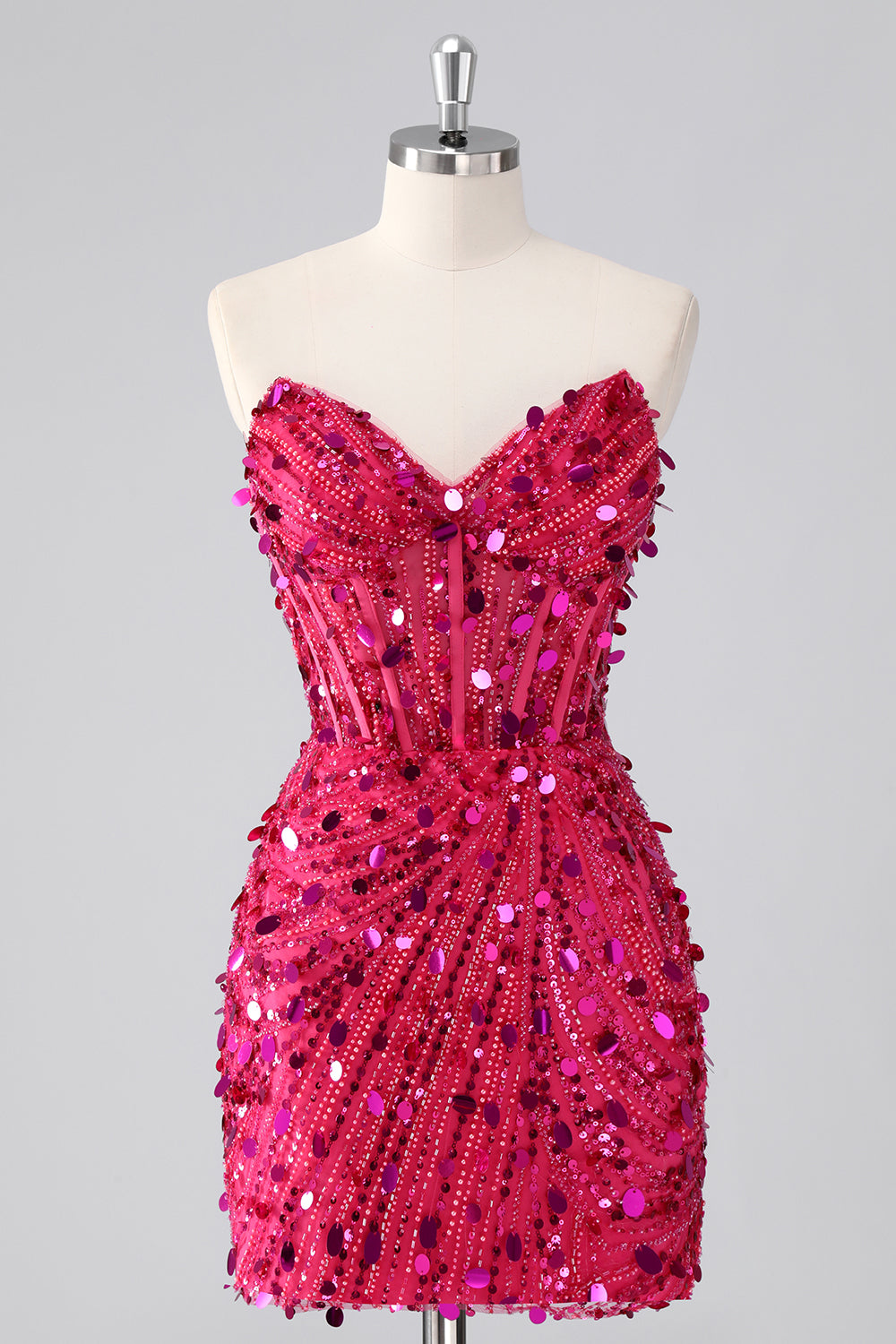 Bustier scintillant bustier serré à paillettes corset robe de bal avec perles