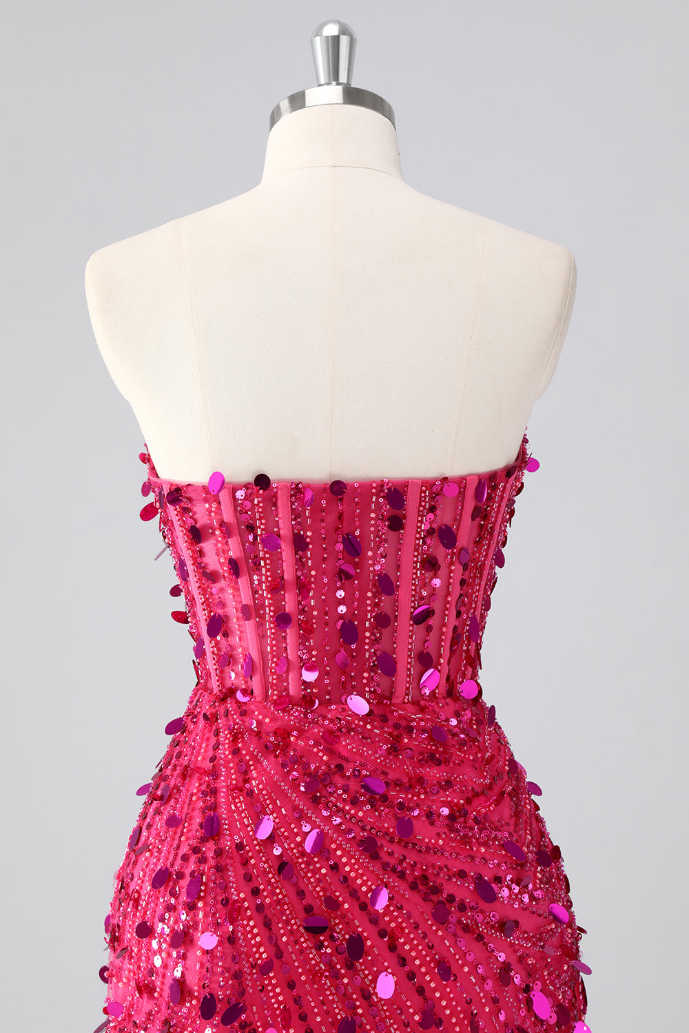 Bustier scintillant bustier serré à paillettes corset robe de bal avec perles
