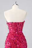 Bustier scintillant bustier serré à paillettes corset robe de bal avec perles