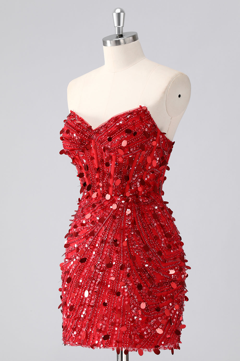Bustier scintillant bustier serré à paillettes corset robe de bal avec perles