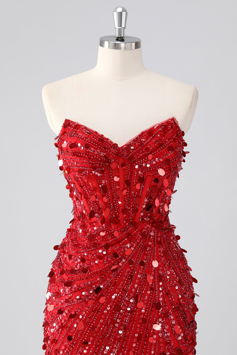 Bustier scintillant bustier serré à paillettes corset robe de bal avec perles