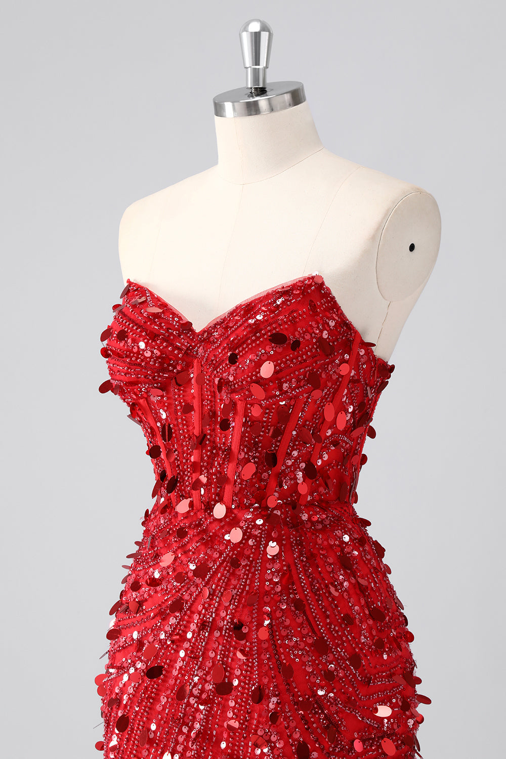Bustier scintillant bustier serré à paillettes corset robe de bal avec perles