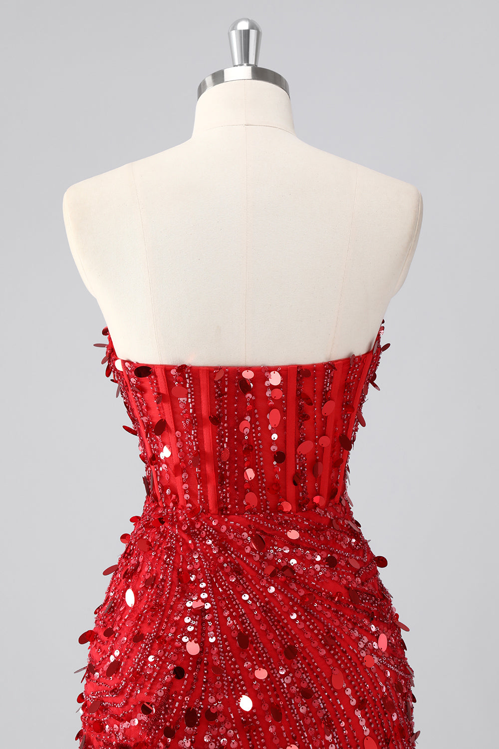 Bustier scintillant bustier serré à paillettes corset robe de bal avec perles