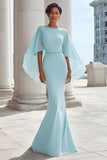 Robe de mère de la mariée avec cape