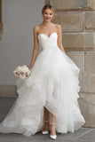 Princesse Ivory Sweetheart robe de bal robe de mariée avec volants