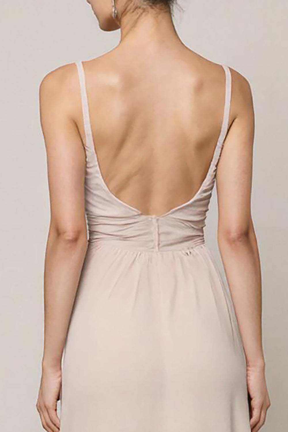 Ivoire Une ligne spaghetti bretelles Robe longue formelle
