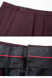 Rouge foncé revers cranté 2 pièces Hommes Costumes