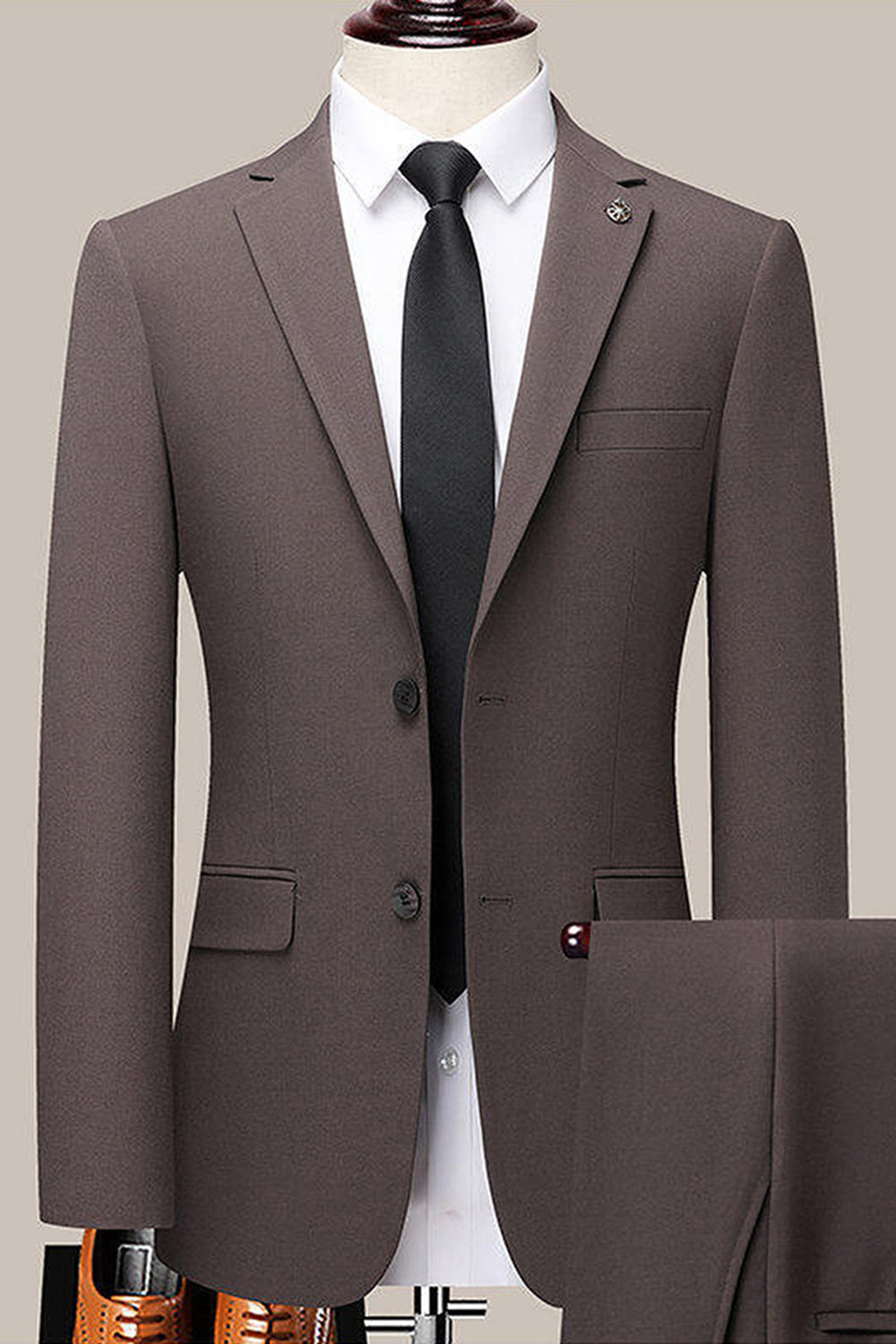 Café revers crantés Singel Breasted Slim Fit Suit