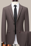 Café revers crantés Singel Breasted Slim Fit Suit