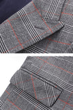 Hommes Gris Plaid Peak Lapel 3 Pièces Costumes de bal