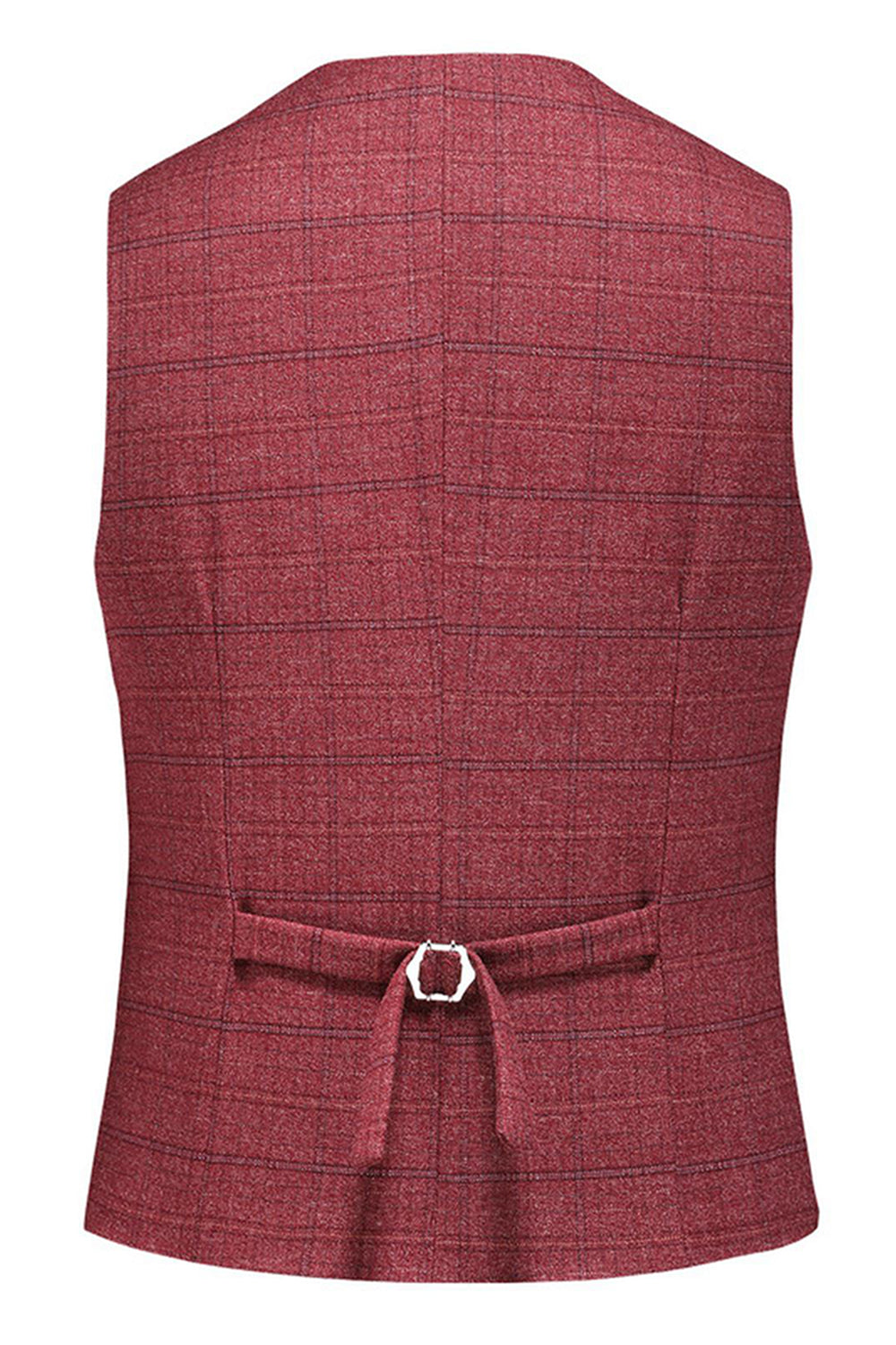 Hommes Bleu foncé à carreaux crantés revers 3 pièces Costumes de bal