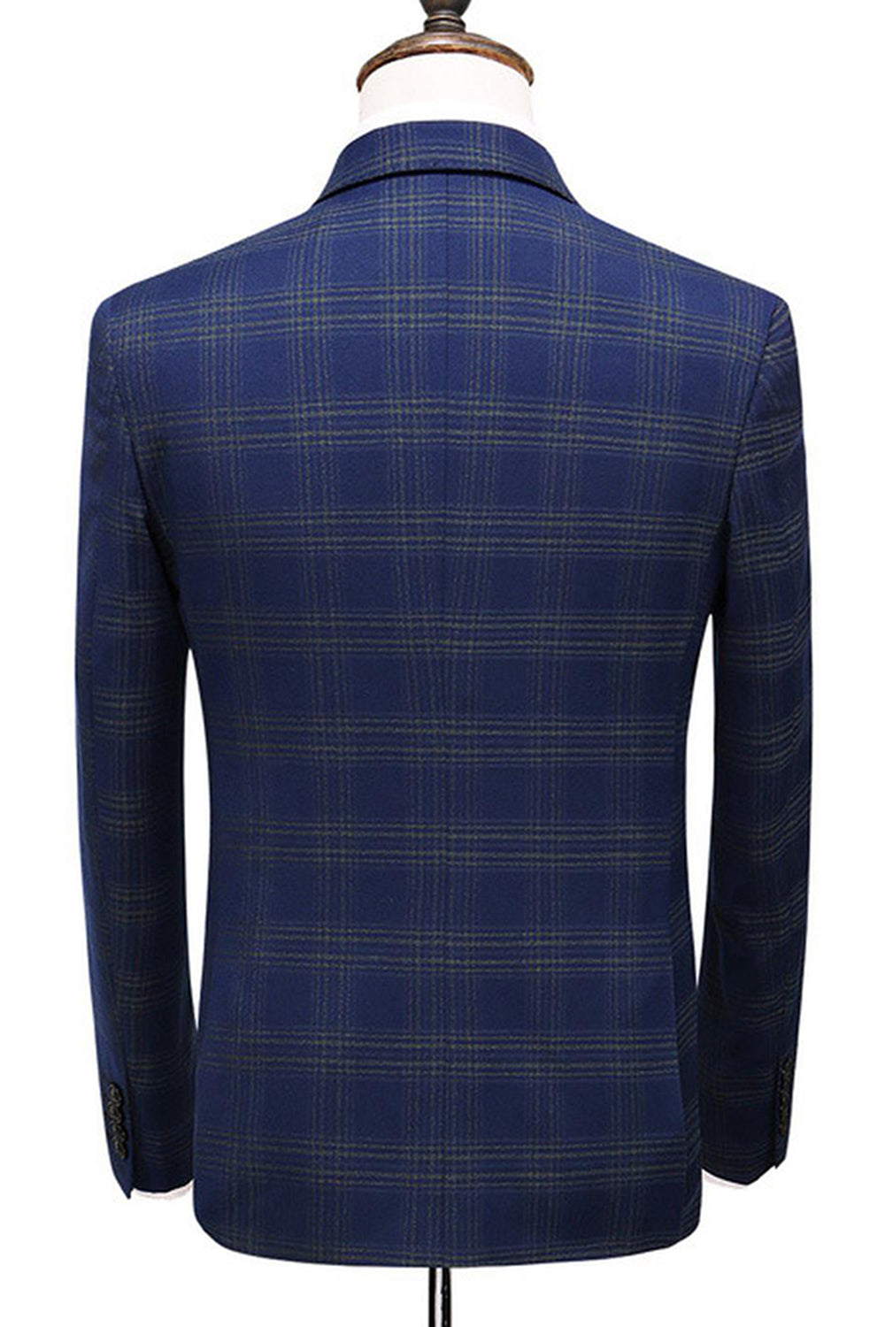 Hommes Bleu Rayé Pointu Revers 3 Pièces Costumes de Bal