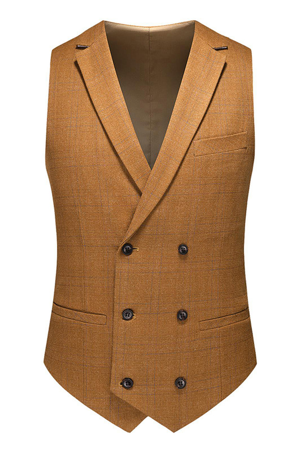 Caramel Peaked Lavers 3 Pièces Costumes de bal pour hommes