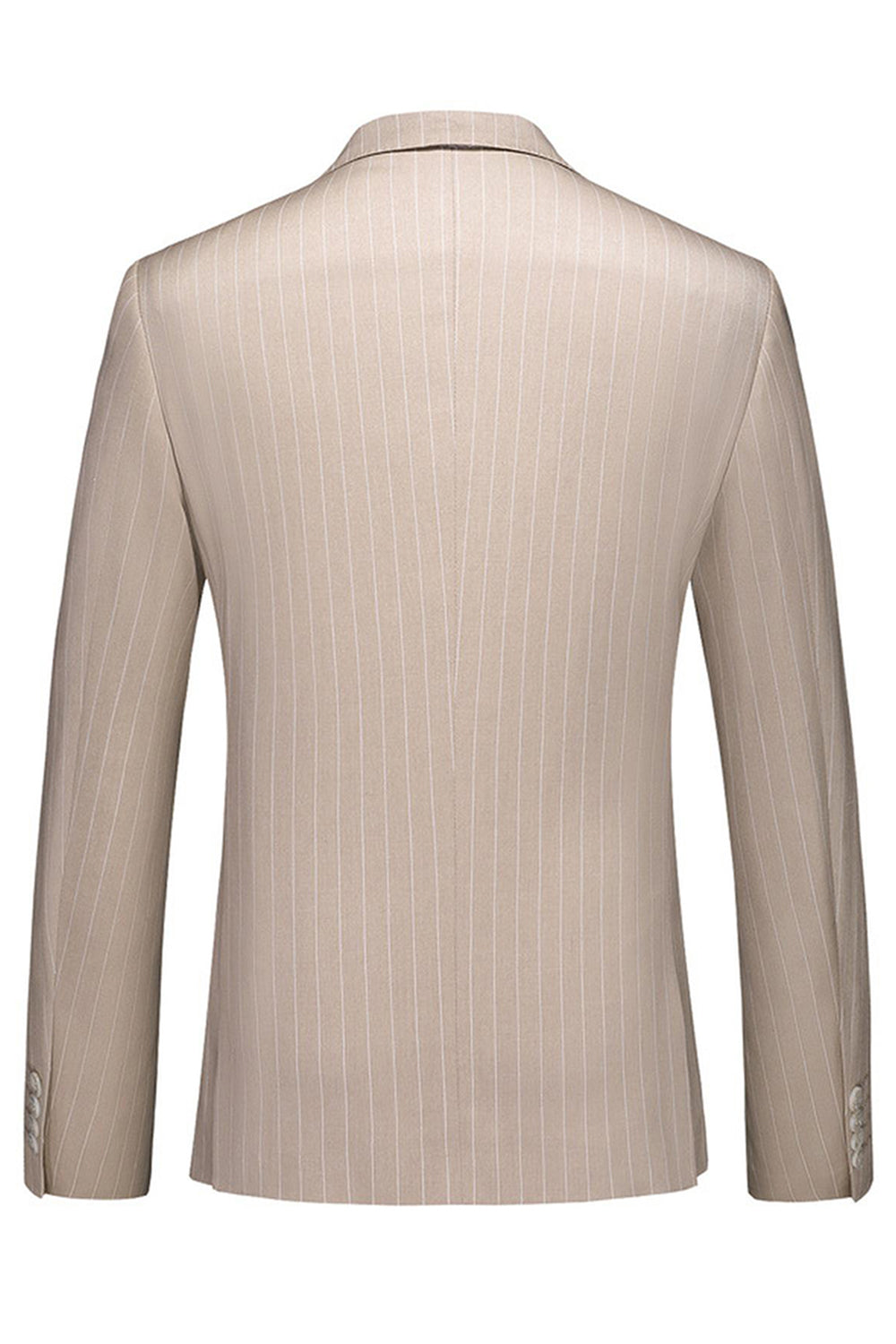 Rayures kaki 3 pièces revers crantés Costumes formels pour hommes