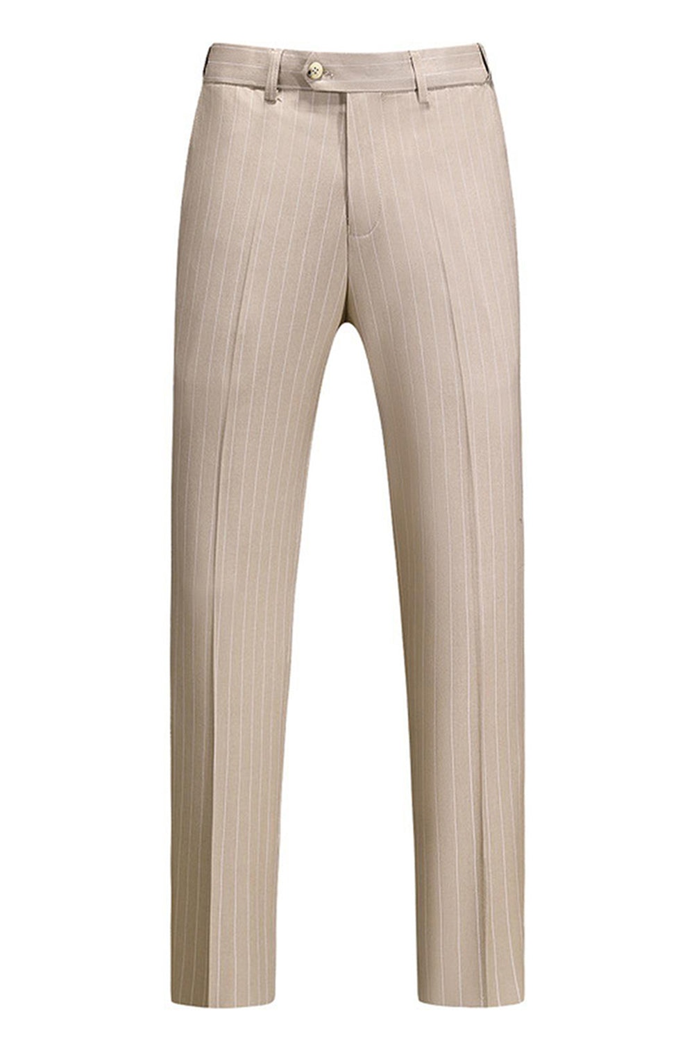 Rayures kaki 3 pièces revers crantés Costumes formels pour hommes