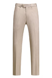 Rayures kaki 3 pièces revers crantés Costumes formels pour hommes