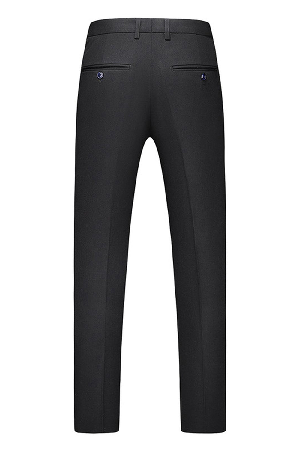 Revers à visière noire 3 pièces Satin Costumes de bal pour hommes