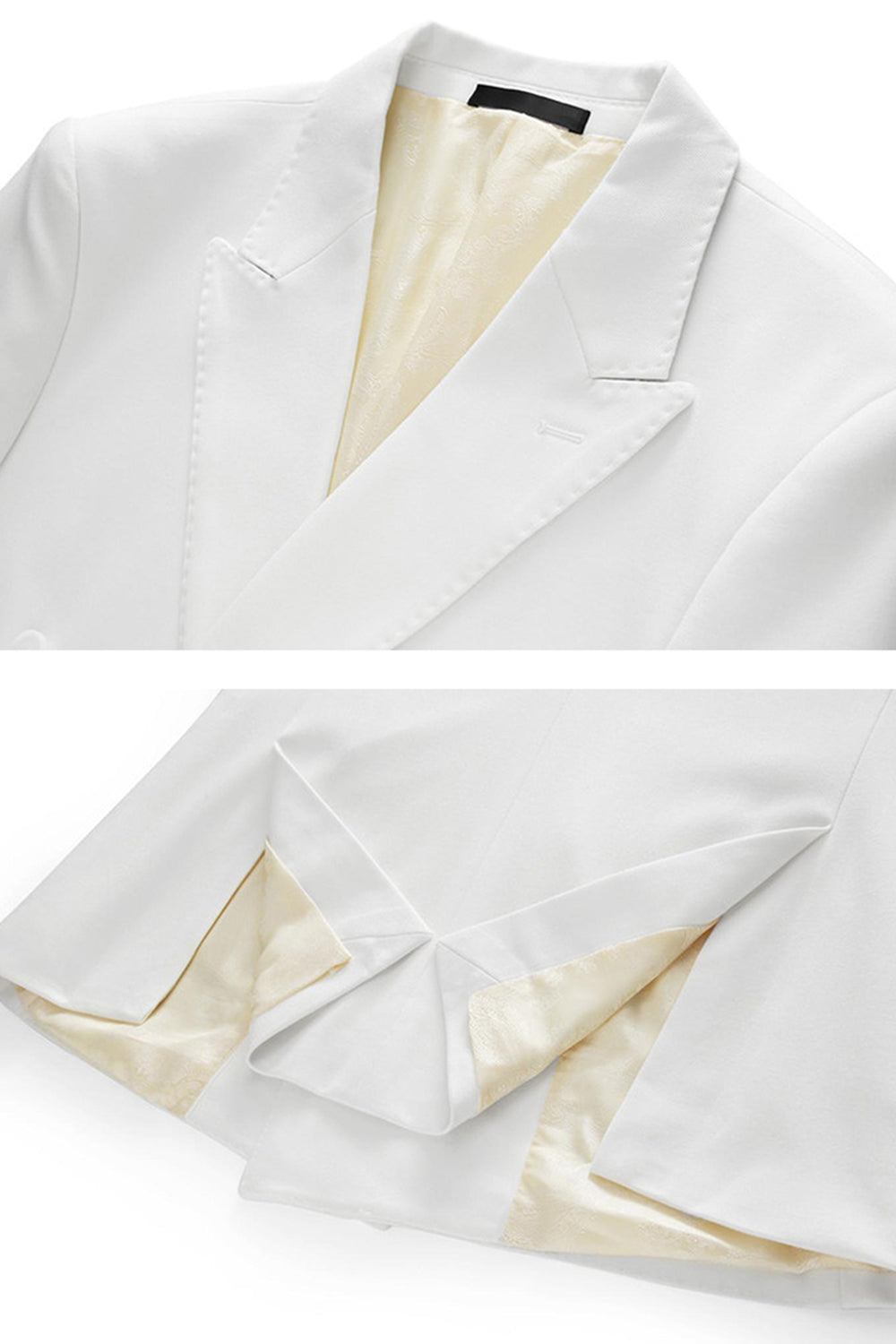 Revers à visière noire 3 pièces Satin Costumes de bal pour hommes