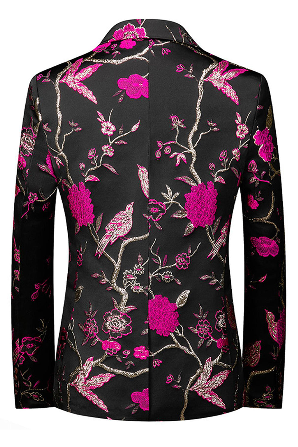 Revers cranté simple boutonnage jacquard 2 pièces violet costumes de bal pour hommes