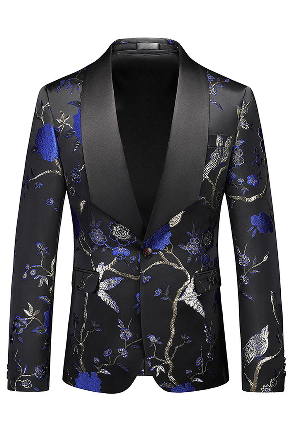 Châle violet revers Jacquard 3 pièces costumes de bal pour hommes