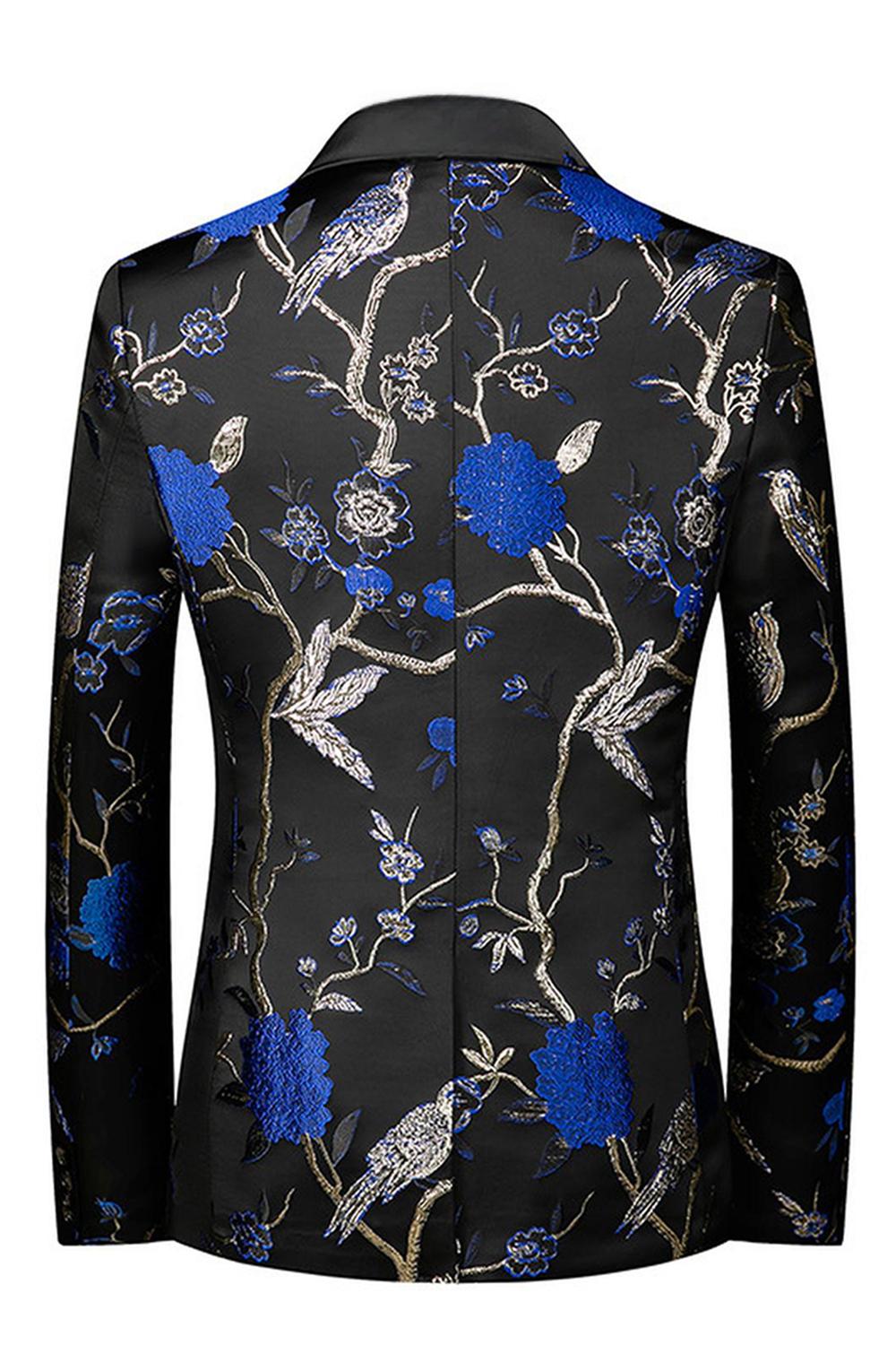 Châle violet revers Jacquard 3 pièces costumes de bal pour hommes