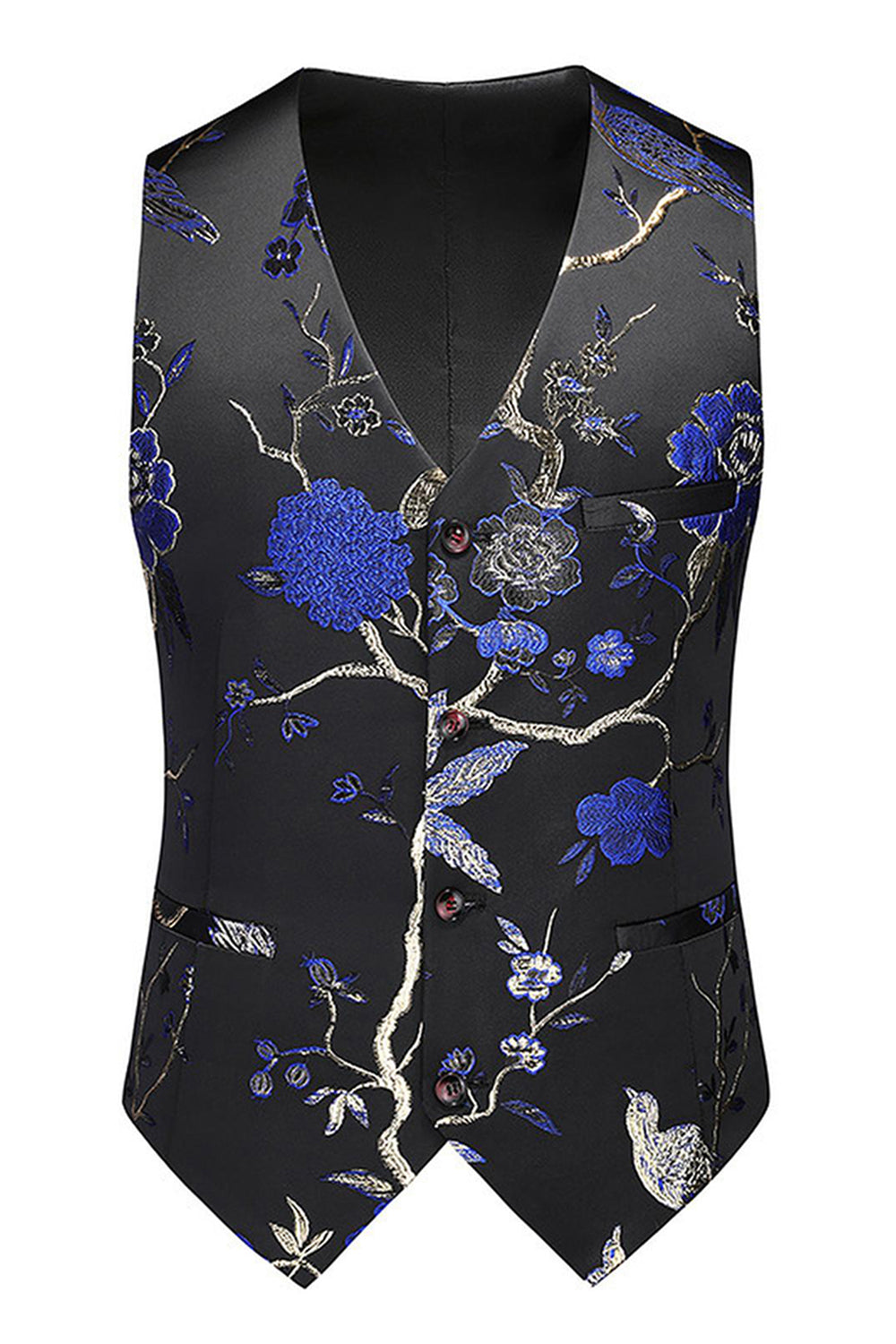 Châle violet revers Jacquard 3 pièces costumes de bal pour hommes