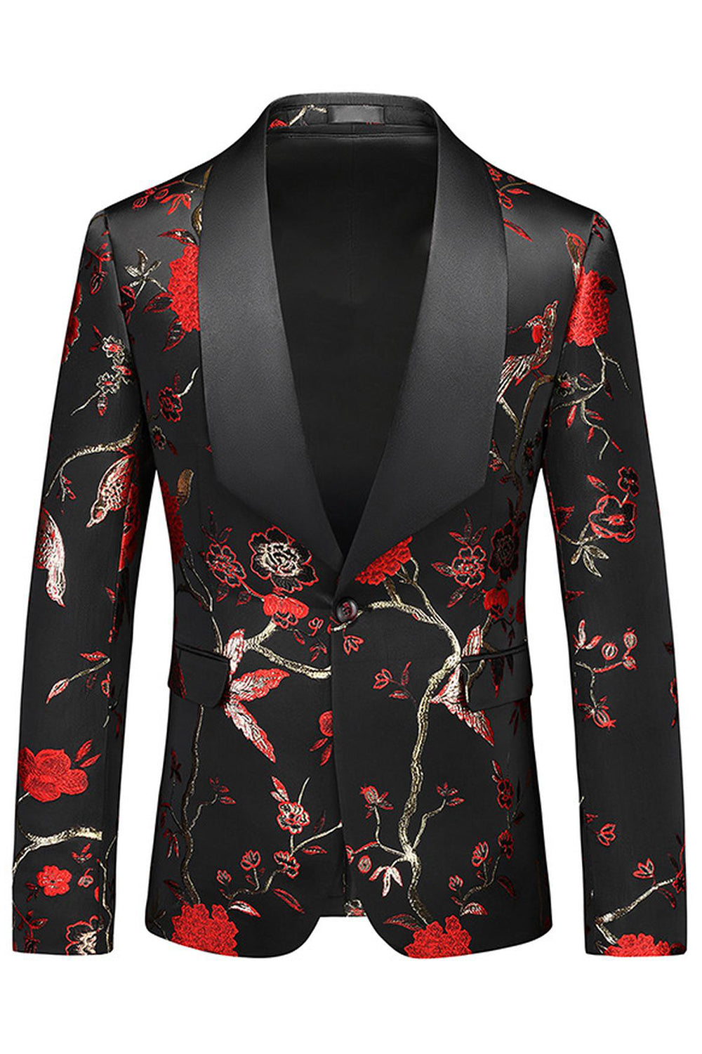 Châle violet revers Jacquard 3 pièces costumes de bal pour hommes