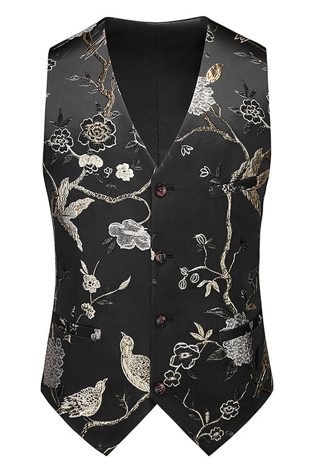 Châle violet revers Jacquard 3 pièces costumes de bal pour hommes