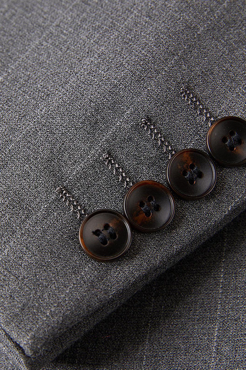 Gris 2 pièces à revers en pointe à simple boutonnage costumes de bal pour hommes