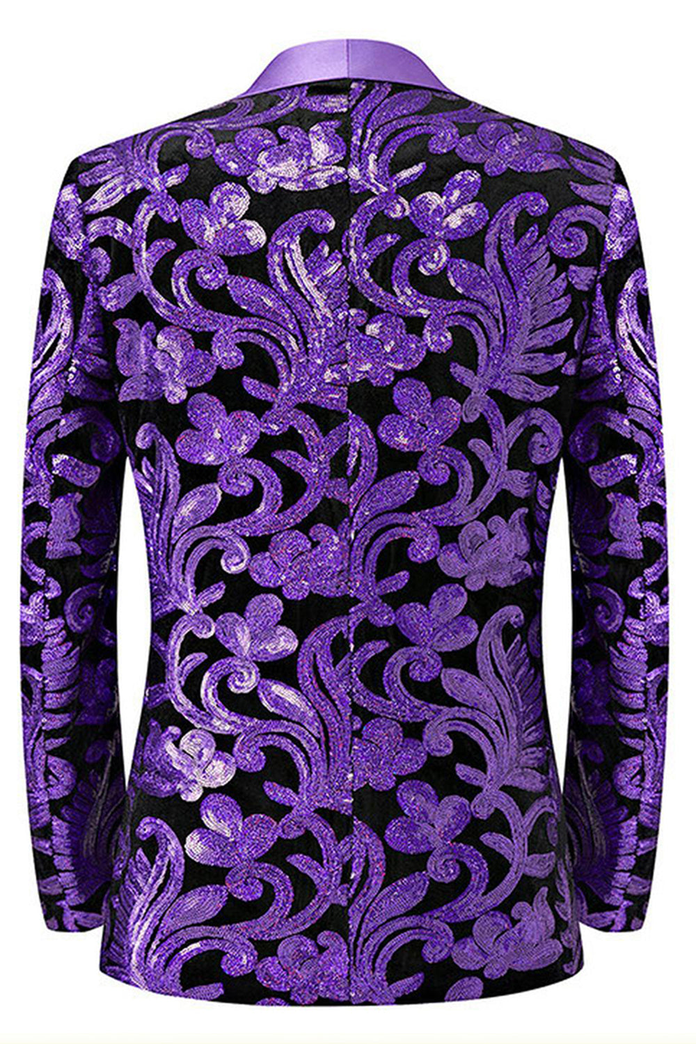 Vert 2 pièces Jacquard Châle Revers Costumes de bal pour hommes