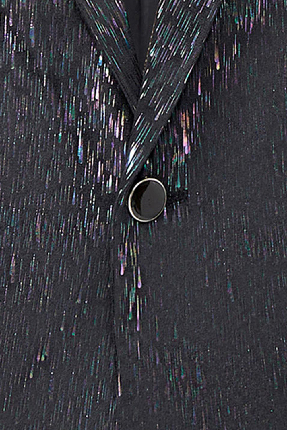 Costume de bal 2 pièces noir scintillant à revers cranté pour hommes avec fleur 3D