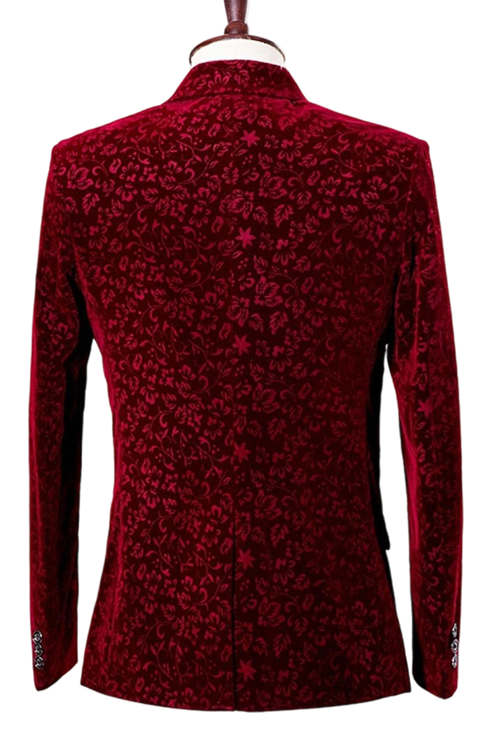Blazer de bal pour homme à revers cranté rouge Slim Fit One Button