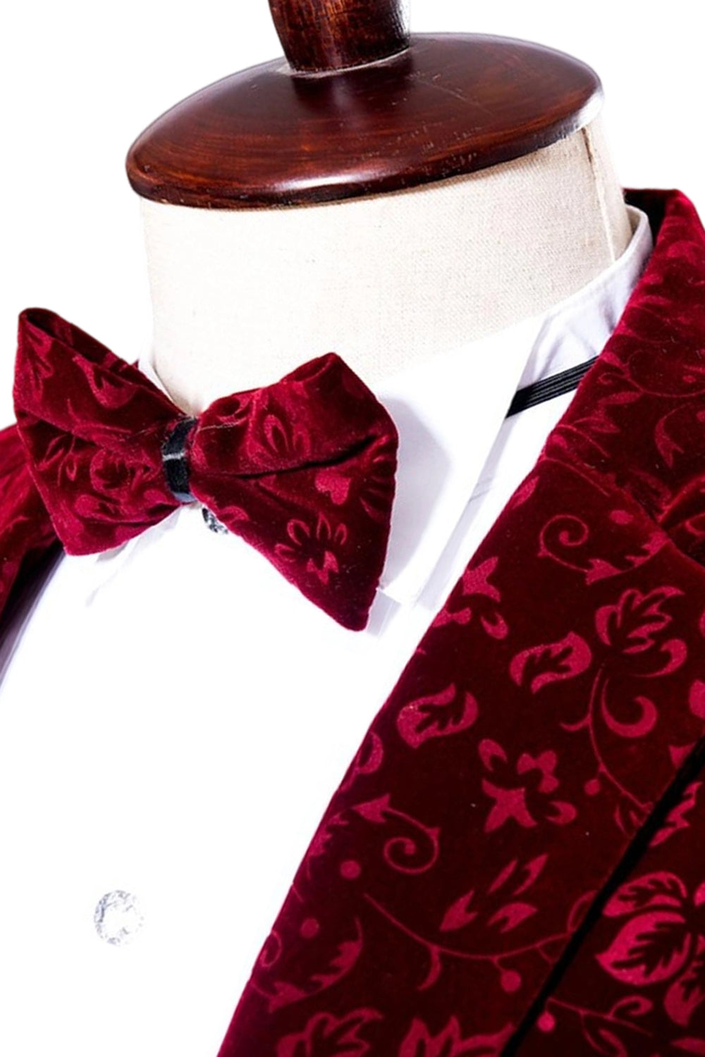 Blazer de bal pour homme à revers cranté rouge Slim Fit One Button