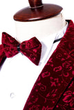Blazer de bal pour homme à revers cranté rouge Slim Fit One Button