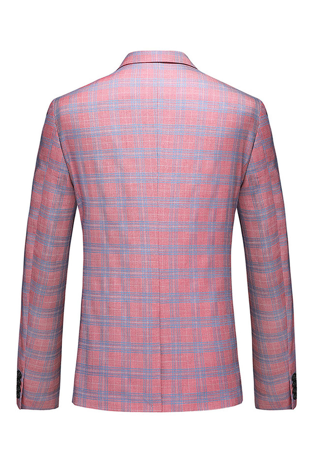 Rayures roses 2 pièces à revers pointu Tailleurs de bal pour hommes