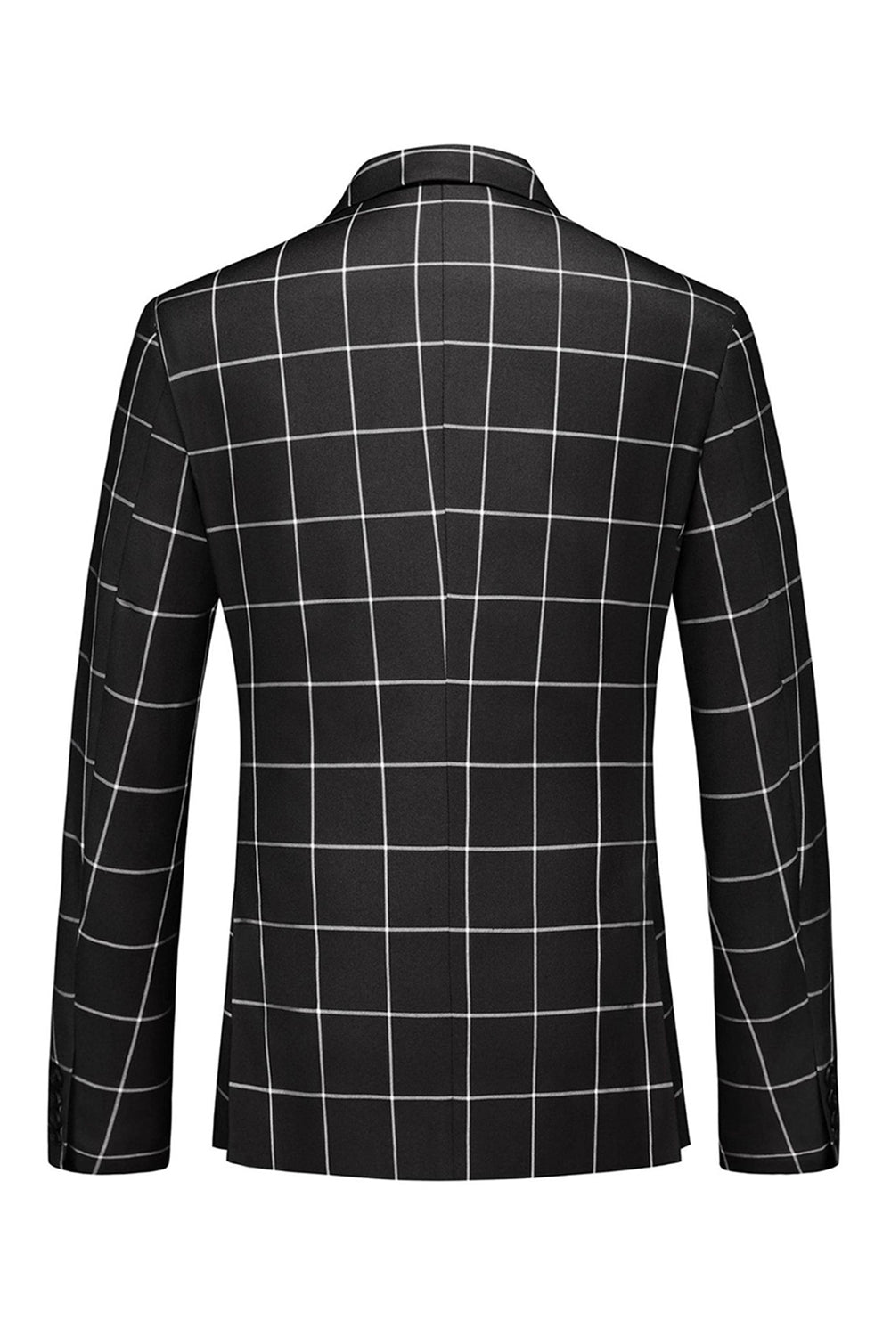 Rayures noires 2 pièces à revers pointu Tailleurs de bal pour hommes