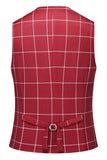 Rayures rouges à revers pointu 3 pièces Costumes de bal pour hommes
