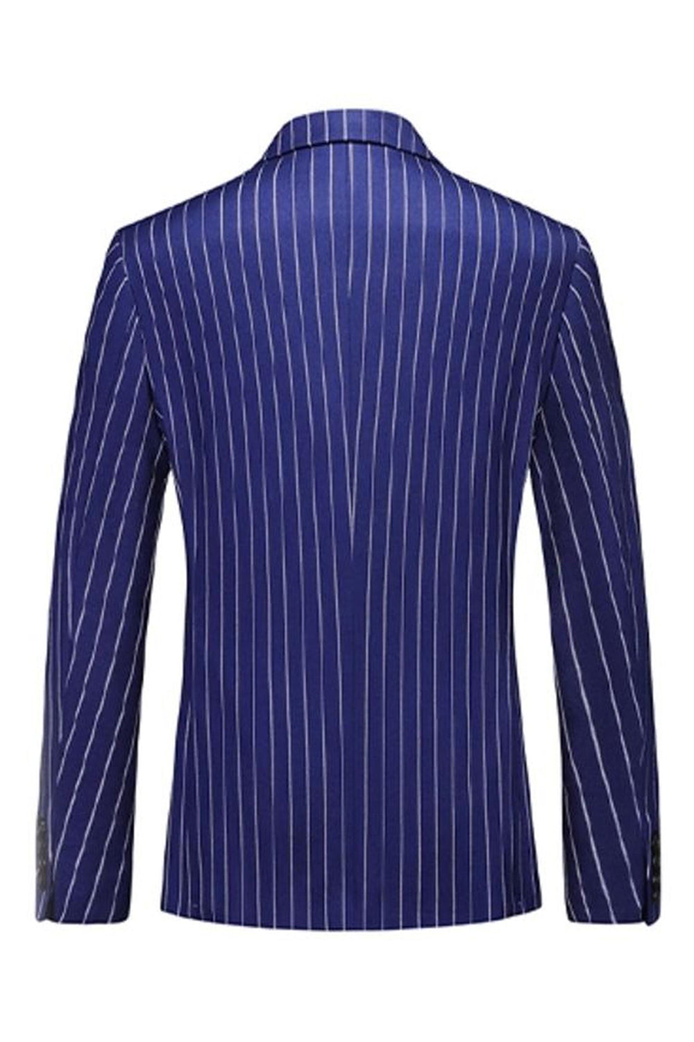 Blue Peak Lapel Striped 2 pièces Hommes Costumes