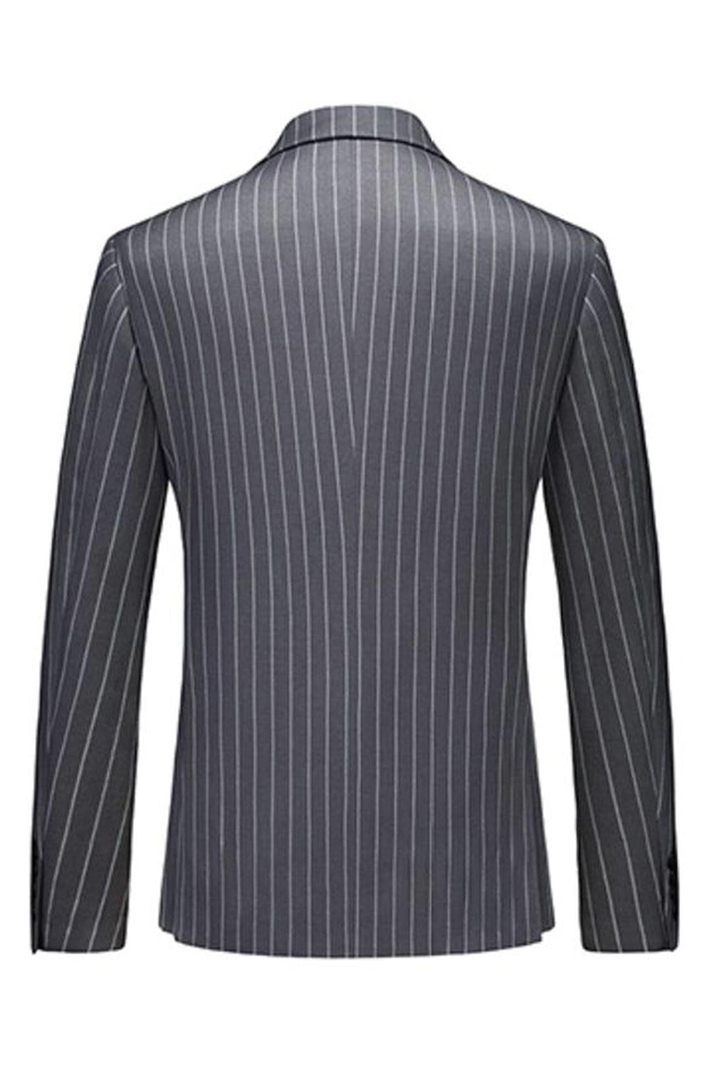 Blue Peak Lapel Striped 2 pièces Hommes Costumes