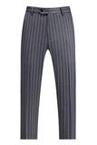 Blue Peak Lapel Striped 2 pièces Hommes Costumes