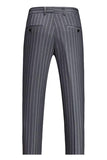 Blue Peak Lapel Striped 2 pièces Hommes Costumes