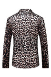 Costume de bal 2 pièces Leopard Peak Lapel pour hommes