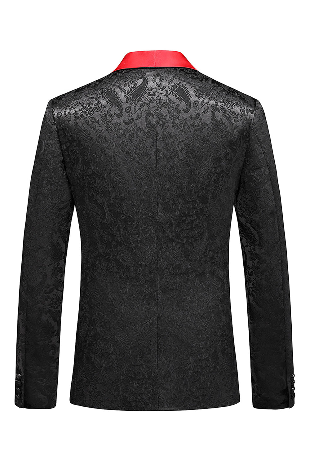 Noir Châle Revers Un Bouton 2 Pièces Hommes Bal Costumes