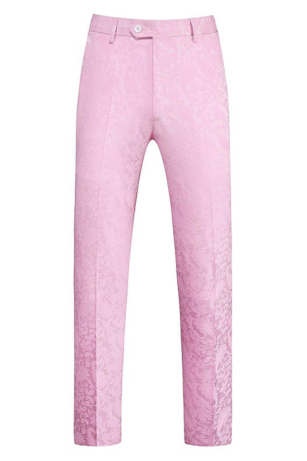 Imprimé rose Peak Lapel 3-Piece Hommes Costumes de bal