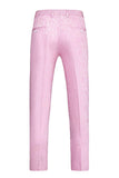 Imprimé rose Peak Lapel 3-Piece Hommes Costumes de bal