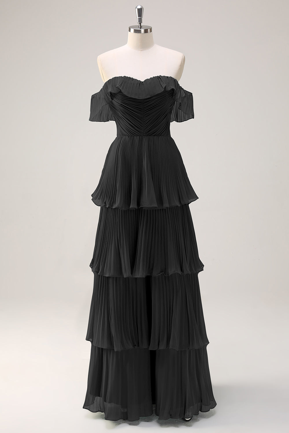 Eucalyptus Une ligne dénudée d’épaule Robe de demoiselle d’honneur plissée avec fente