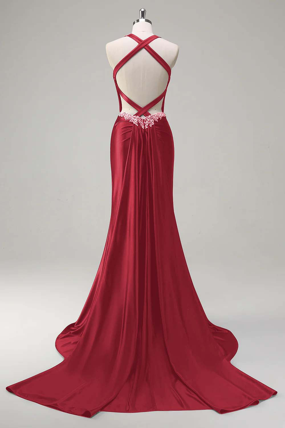 Robe de soirée scintillante vert foncé sirène dos nu corset à paillettes