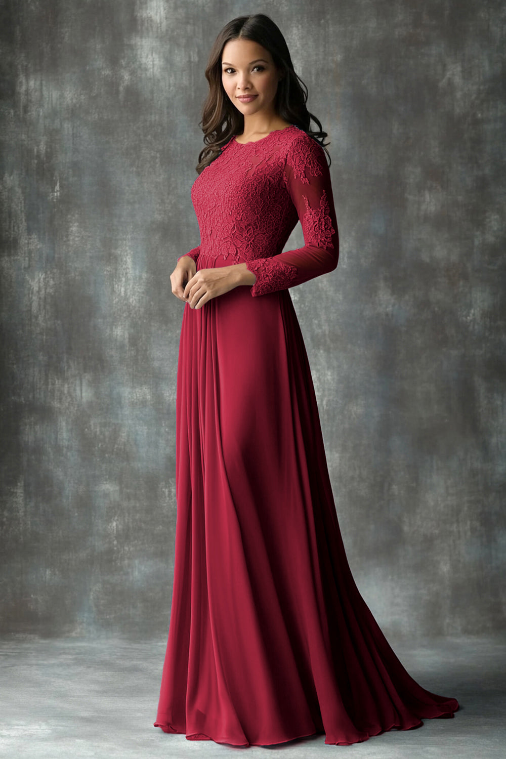 Appliques bleu poussiéreux fourreau col bateau mère de la robe de mariée