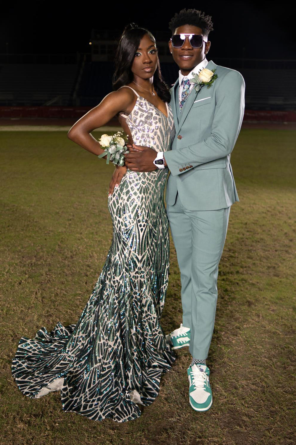 Menthe 3 pièces Revers cranté Hommes Prom Costumes de mariage