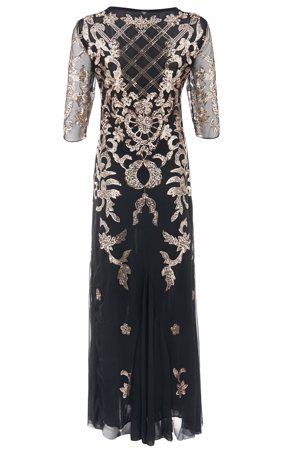 Robe Navy Sequins années 20